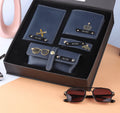 Personalized Leather Gift Combo for Men – Wallet, Eyewear, Passport & Keychain