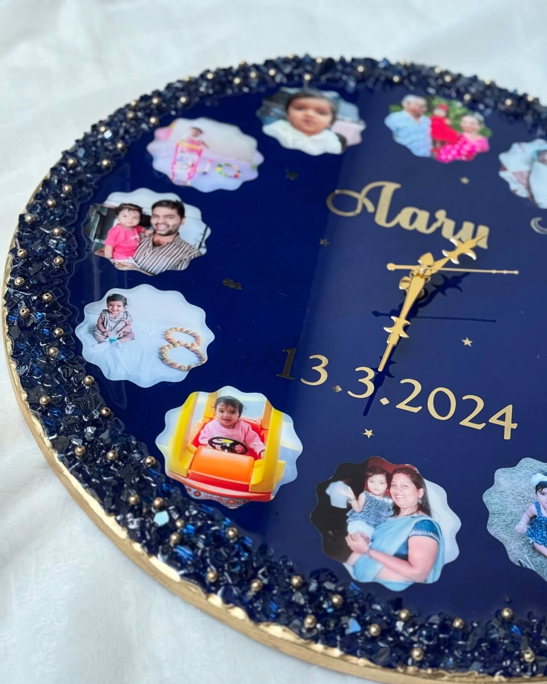 Resin Wall Clock of Your Photos