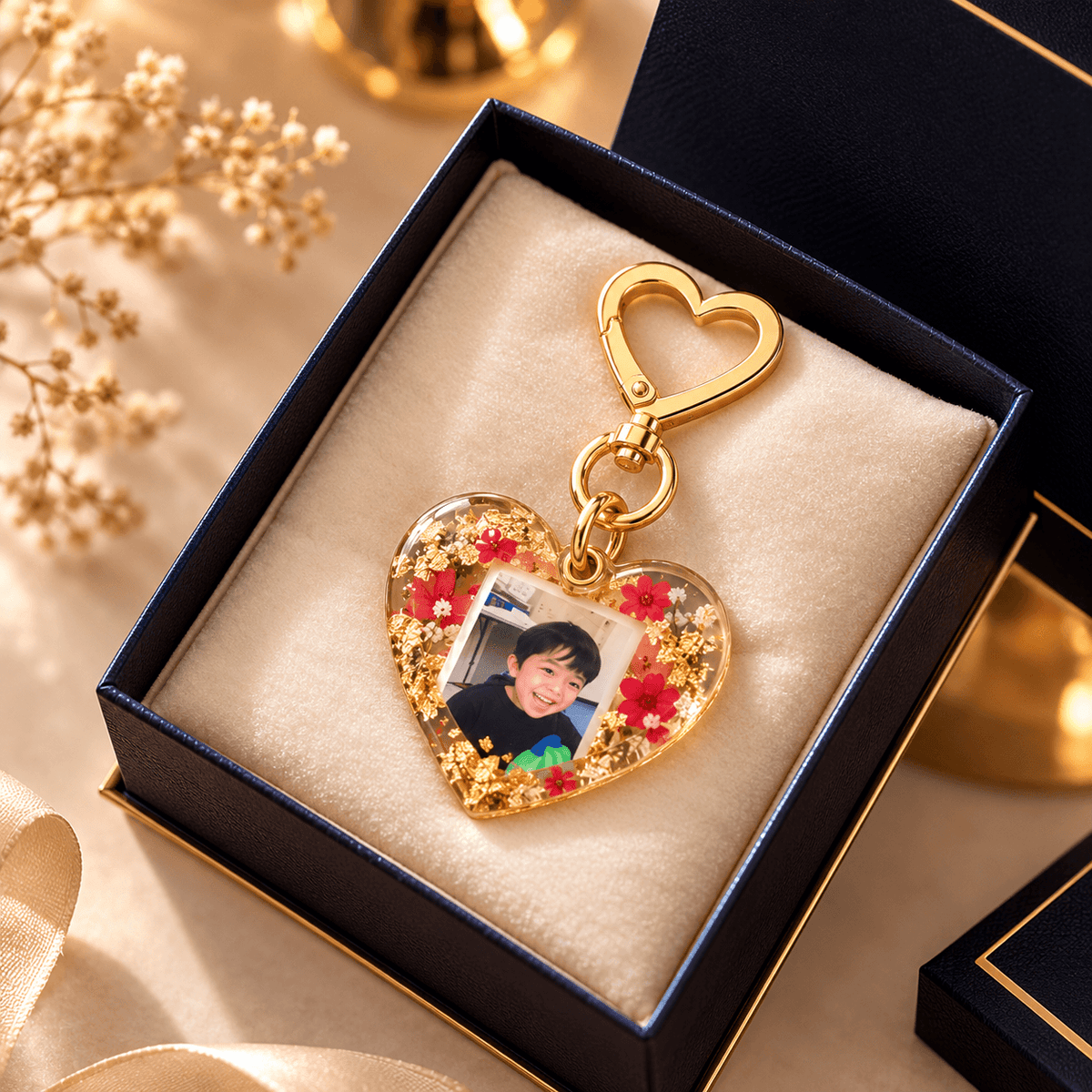 Resin Photo Keychain – Custom Photo Keyring Gift