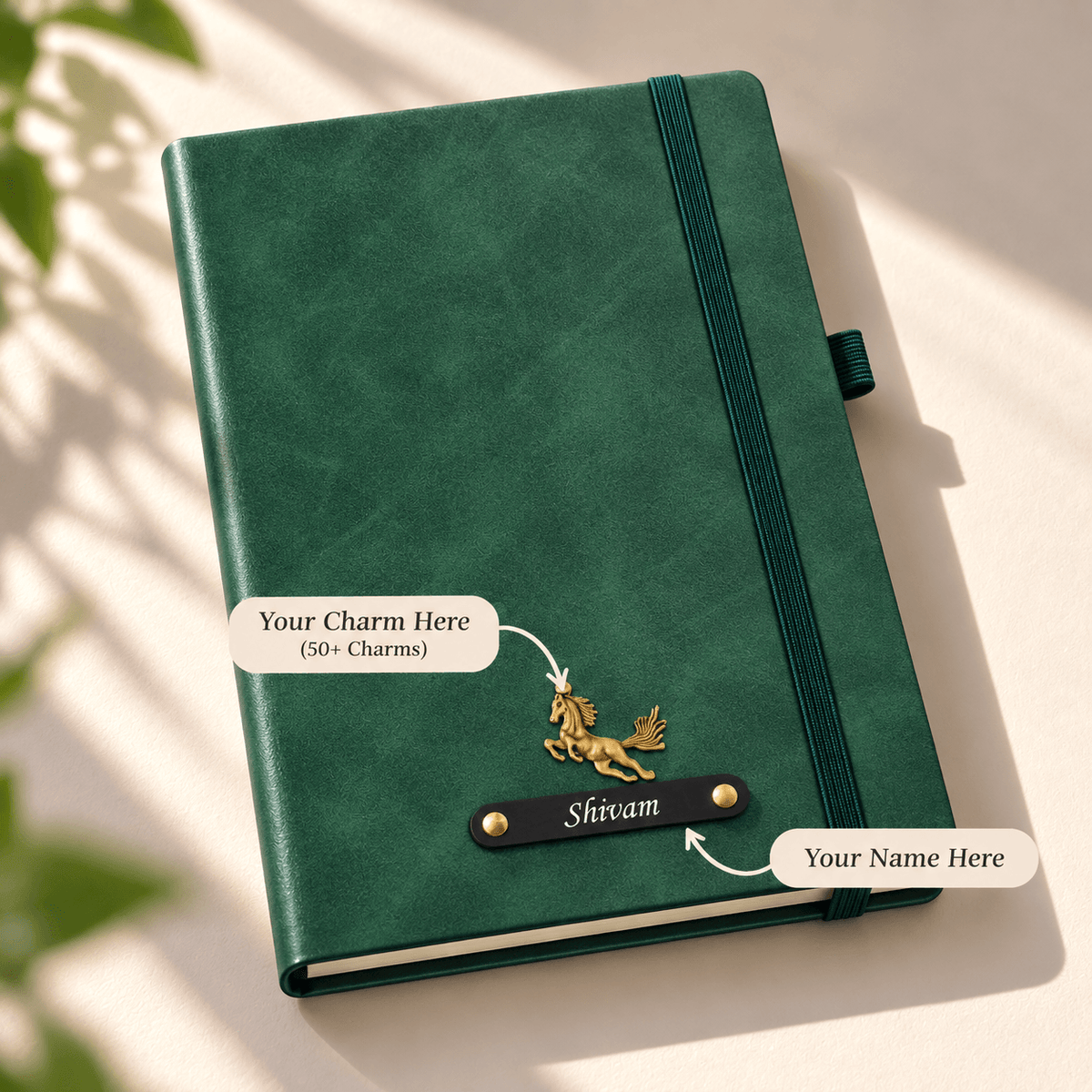 Personalized Diary with Name & Charm