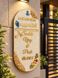 Personalized Resin Krishna House Name Plate