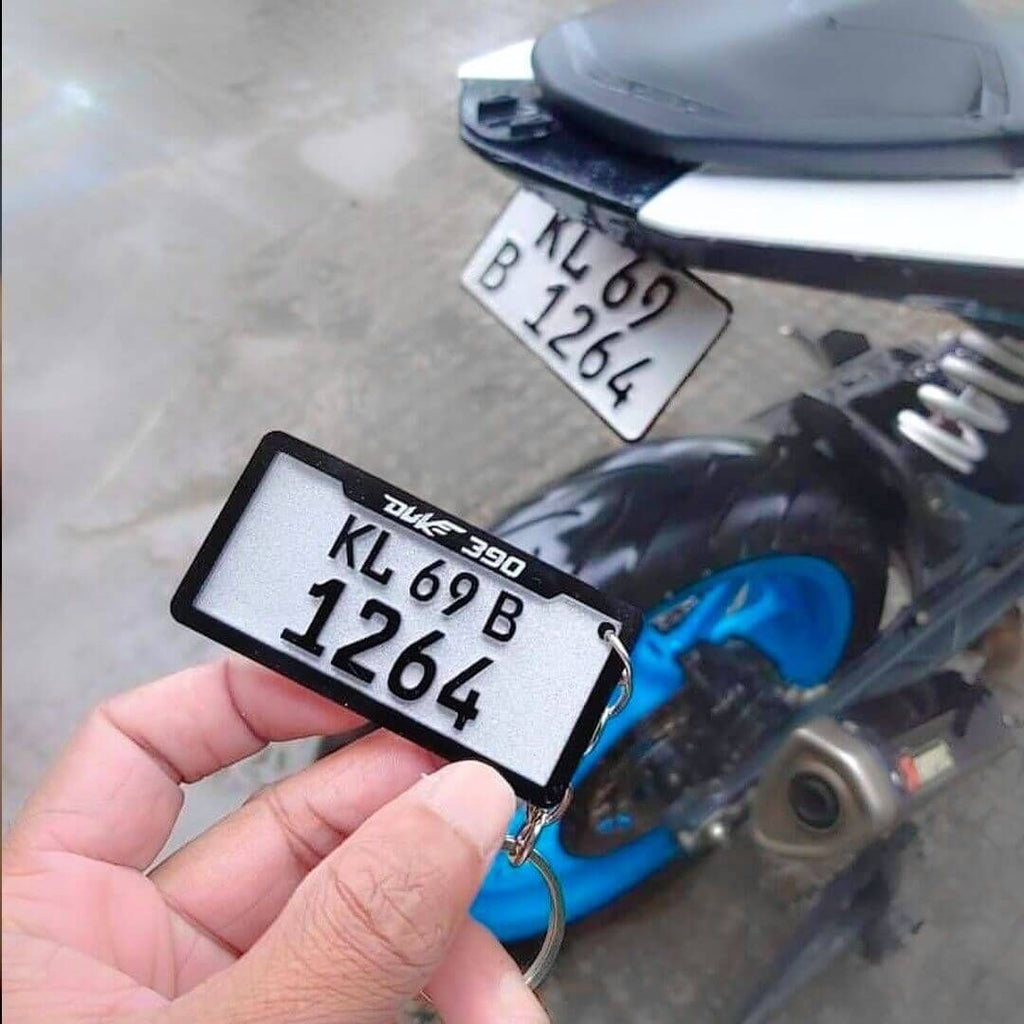 Personalized Vehicle Number Plate Keychain