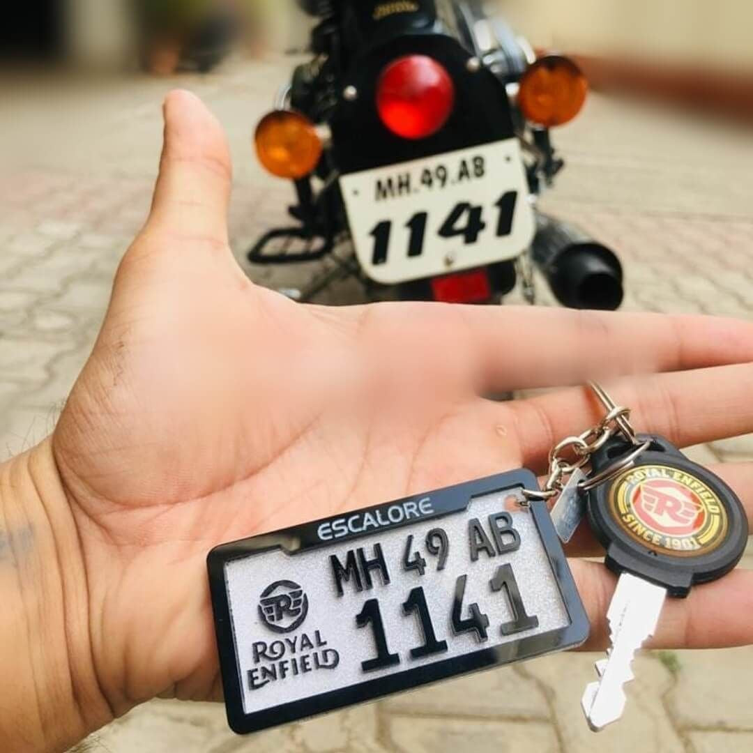 Personalized Vehicle Number Plate Keychain