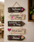 Welcome to Our Home Wooden Wall Hanging | Rustic Decorative Hanging Sign | Home Decor