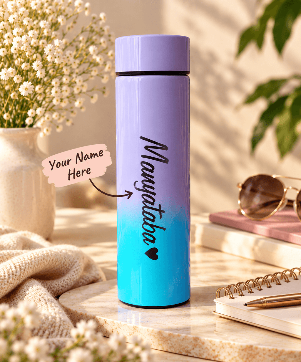 Personalized Gradient Stainless Steel Water Bottle – Custom Name Gift