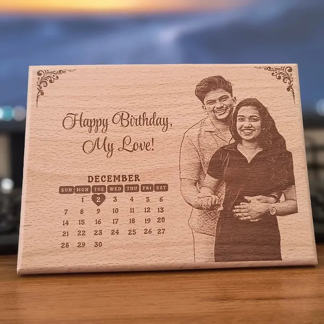Customized Wooden Photo Frame with Name & Message