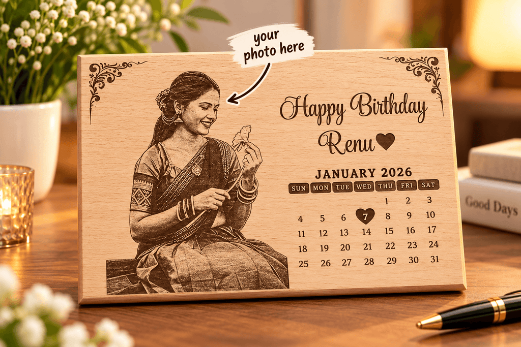 Customized Wooden Photo Frame with Name & Message