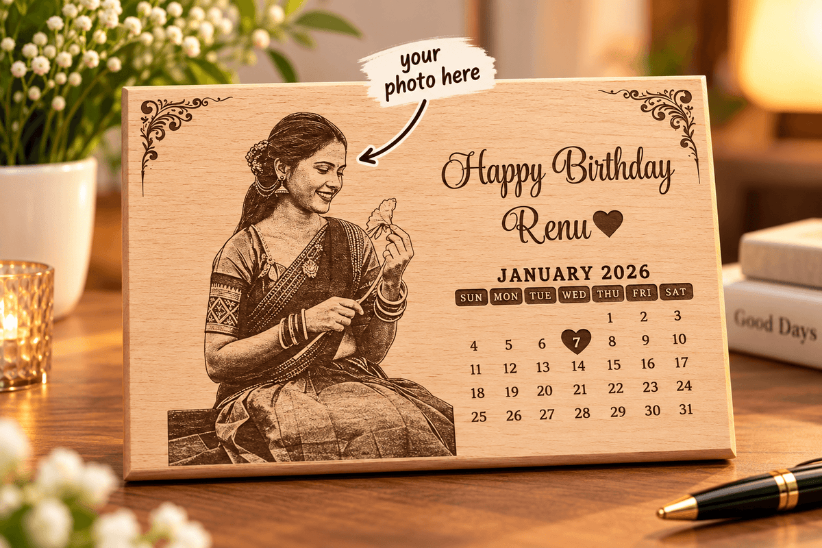 Customized Wooden Photo Frame with Name & Message