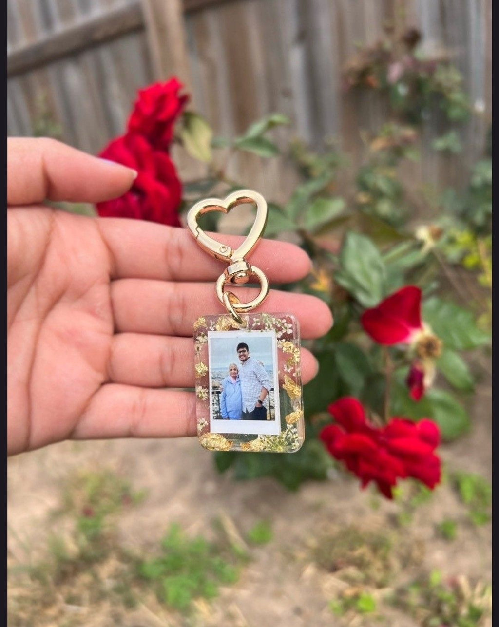 Resin Photo Keychain – Custom Photo Keyring Gift