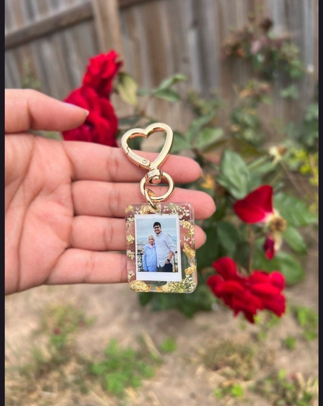 Resin Photo Keychain – Custom Photo Keyring Gift