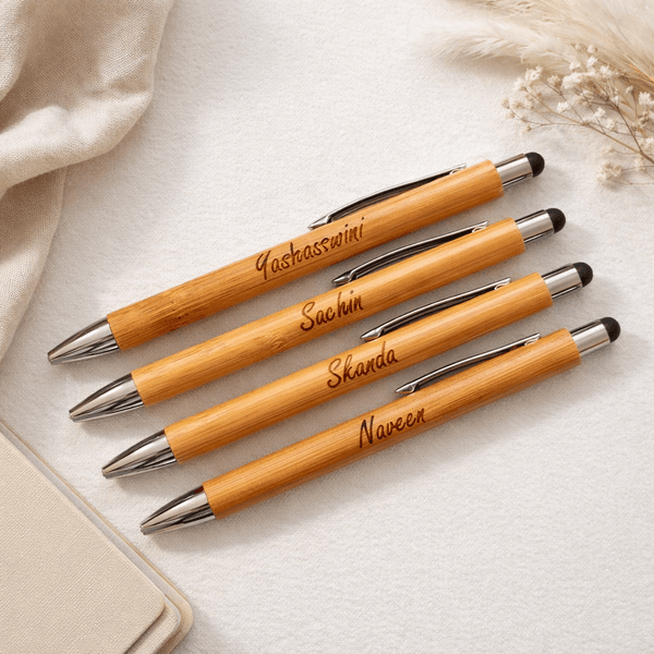 Personalized Bamboo Name Engraved Pen – Eco-Friendly Gift | Jyovin