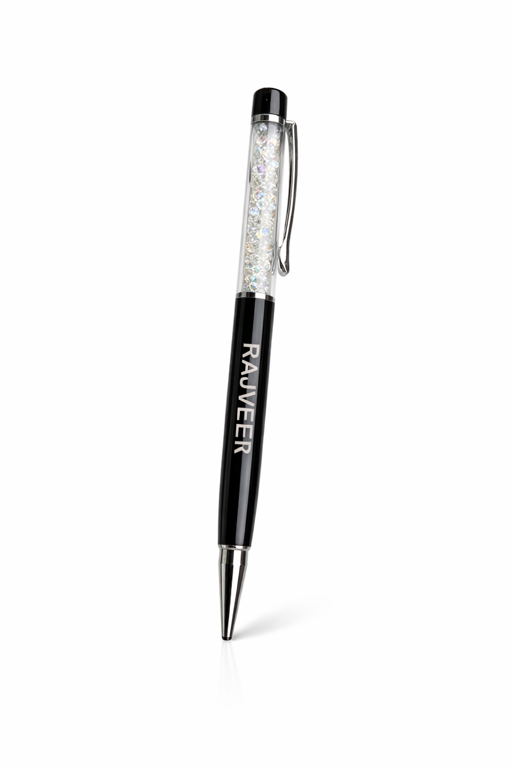 Personalized Black Crystal Pen with Premium Gift Box