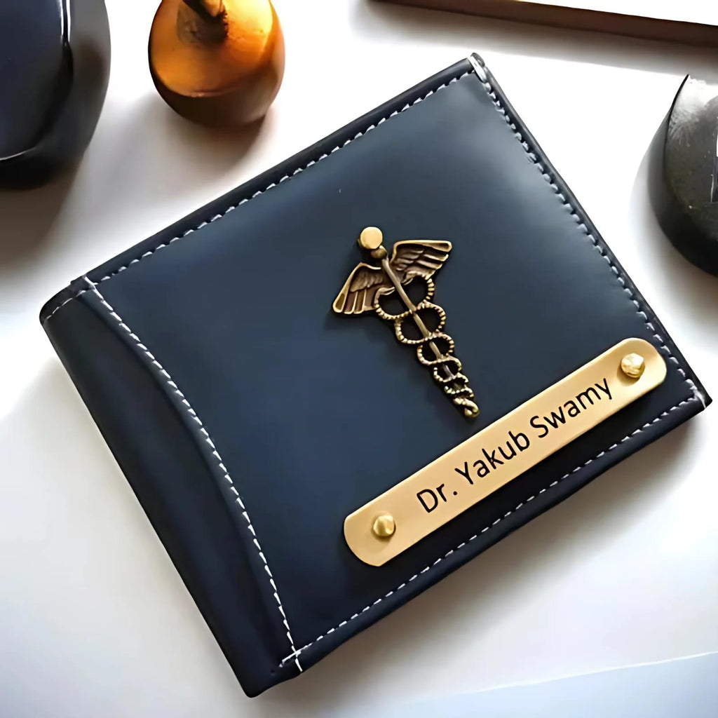 Personalized Leather Wallet with Name & Symbol