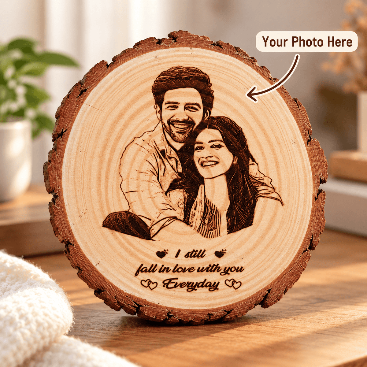 Personalized Wooden Engraved Photo Frame
