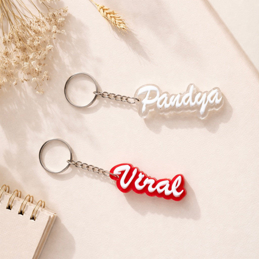 Personalized Name Keychain | Custom Acrylic Name Keyring