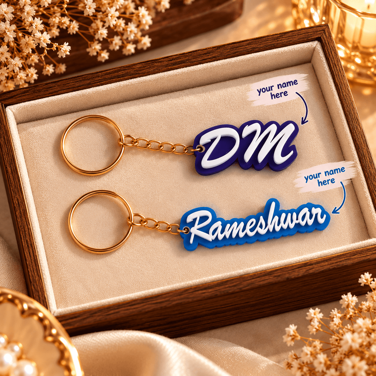 Personalized Name Keychain | Custom Acrylic Name Keyring