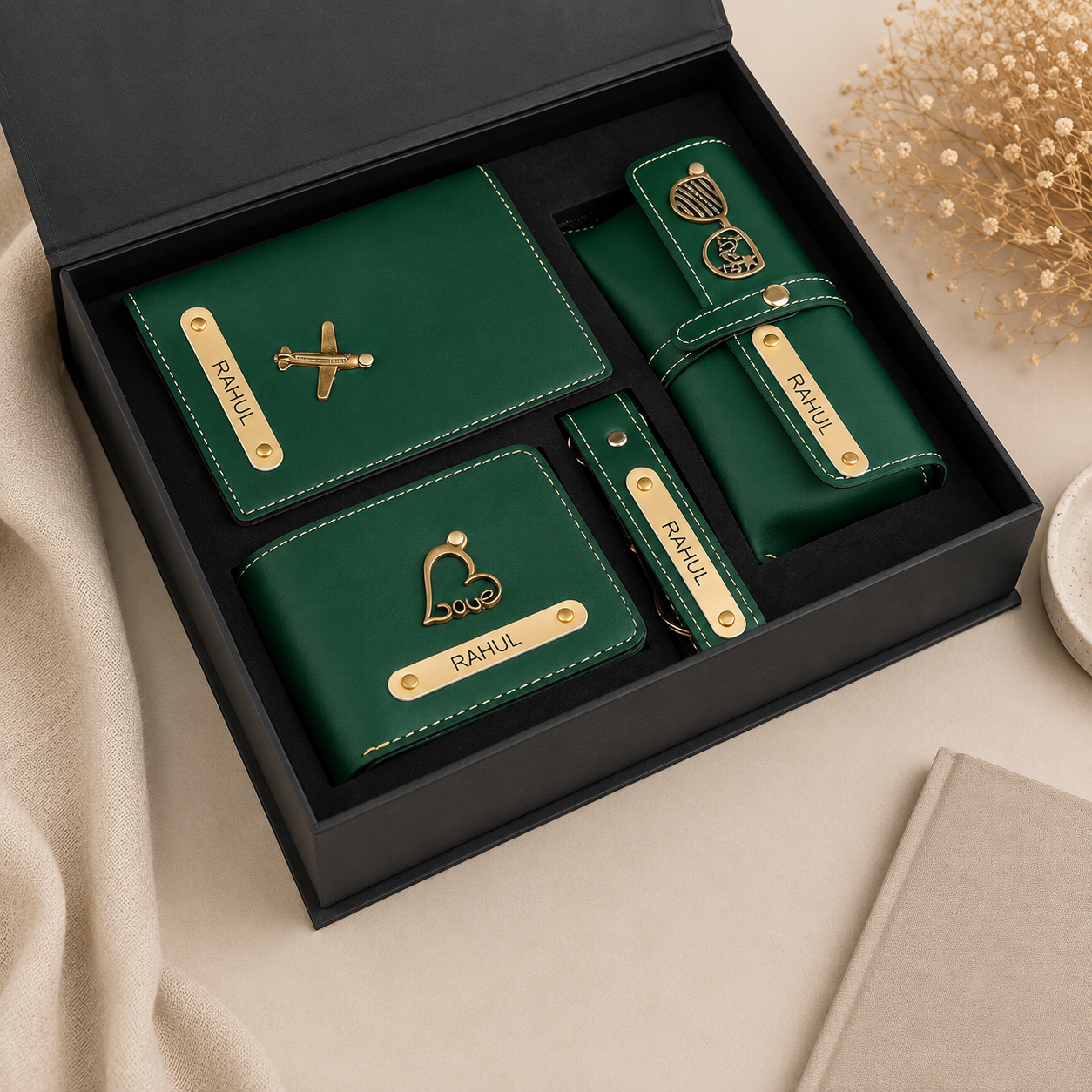Personalized Men’s Gift Hamper | Premium Leather Gift Set with Name