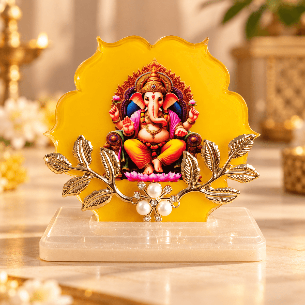 Mini Resin God Idol for Tabletop & Car Dashboard Décor