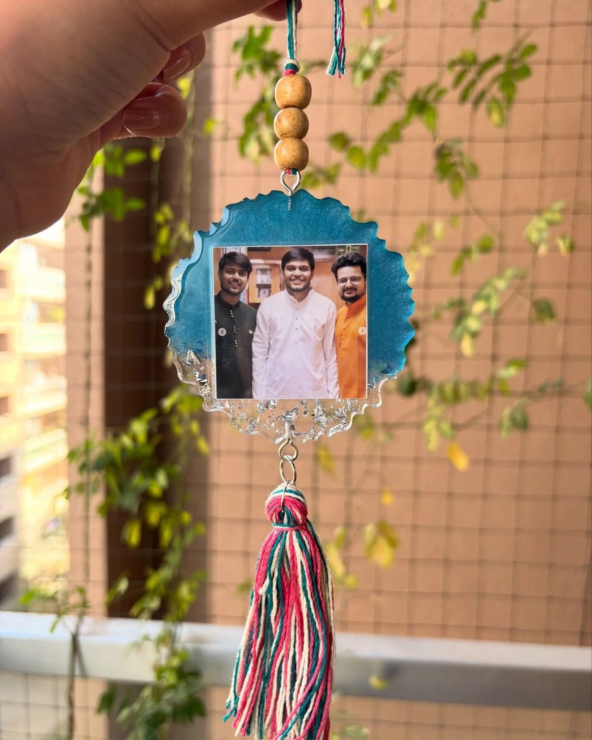 Personalized Resin Photo Car Hanger | Custom Family Photo Hanging