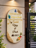 Personalized Resin Krishna House Name Plate