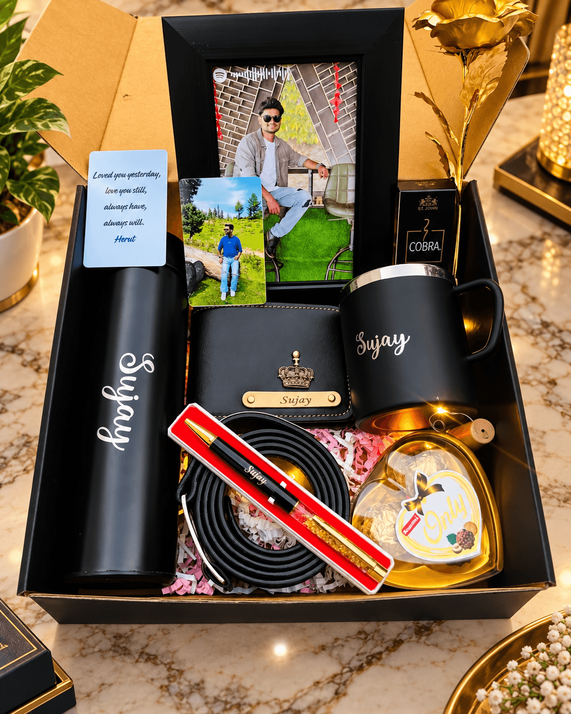 Luxury Personalized Gift Box for Him – Complete Memory Hamper
