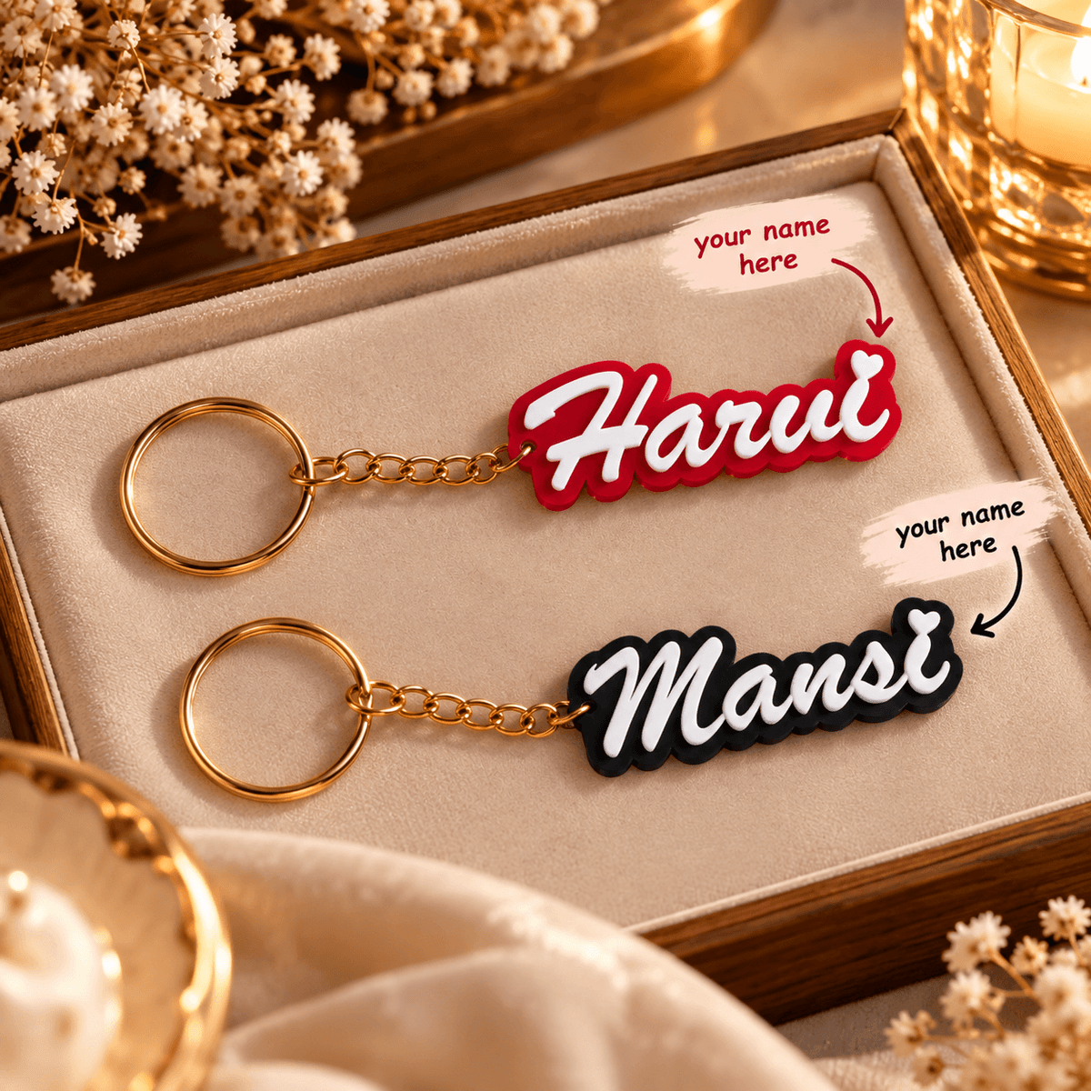 Personalized Name Keychain | Custom Acrylic Name Keyring