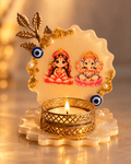 Personalized Resin T-Light Holder with Custom God Photo | Diwali Gift