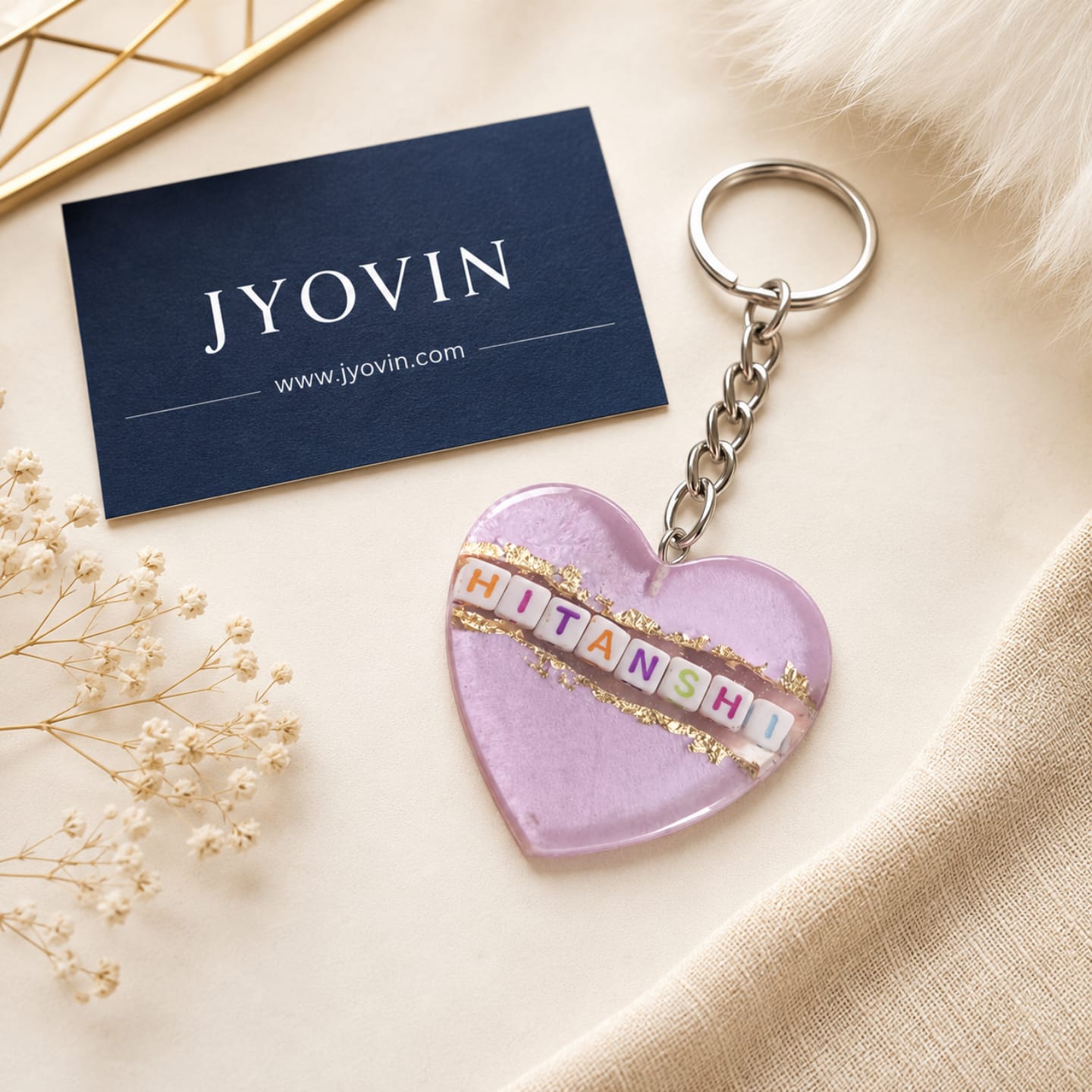 Resin Bid Keychain