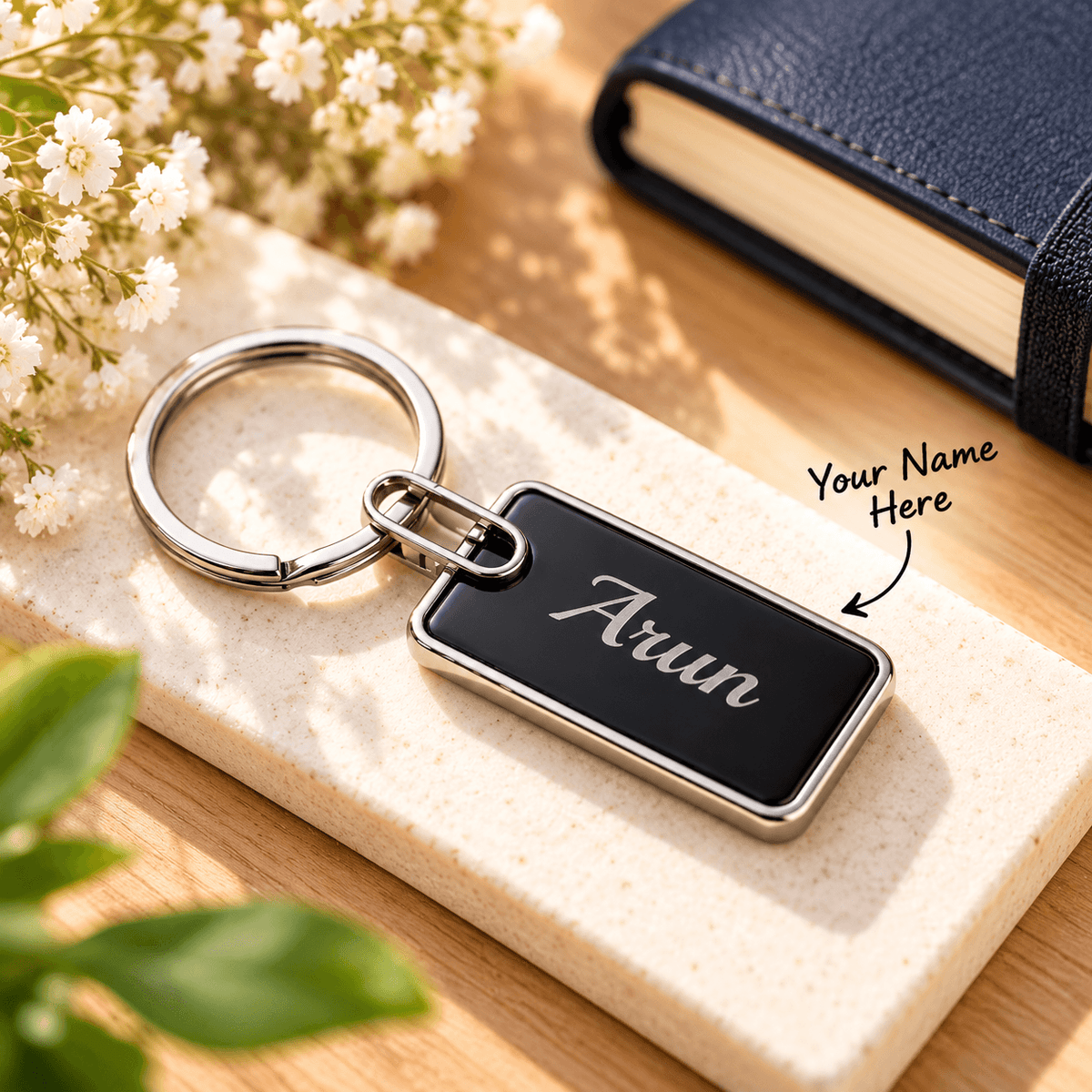 Customized Name Keychain | Personalized Metal Keyring Gift