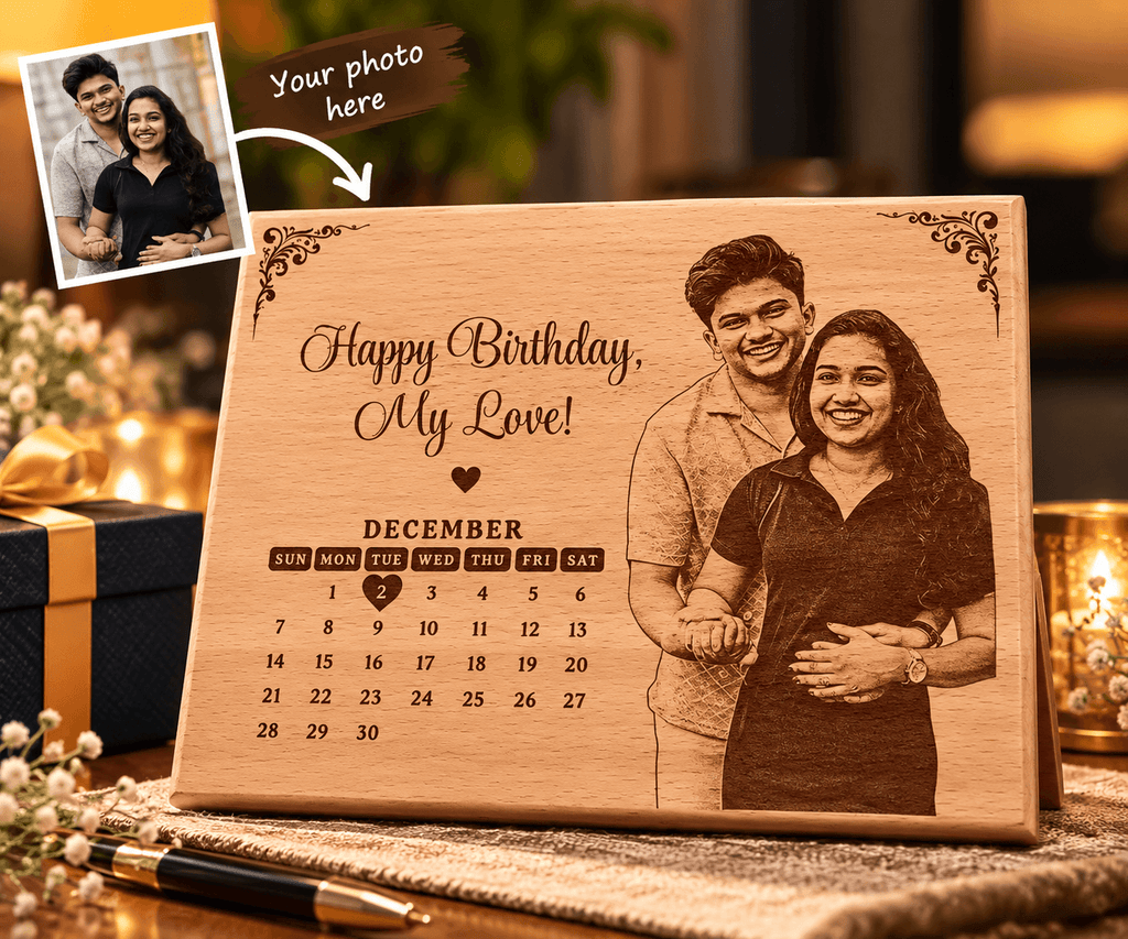 Customized Wooden Photo Frame with Name & Message