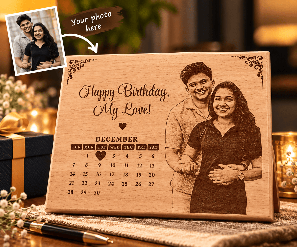 Customized Wooden Photo Frame with Name & Message