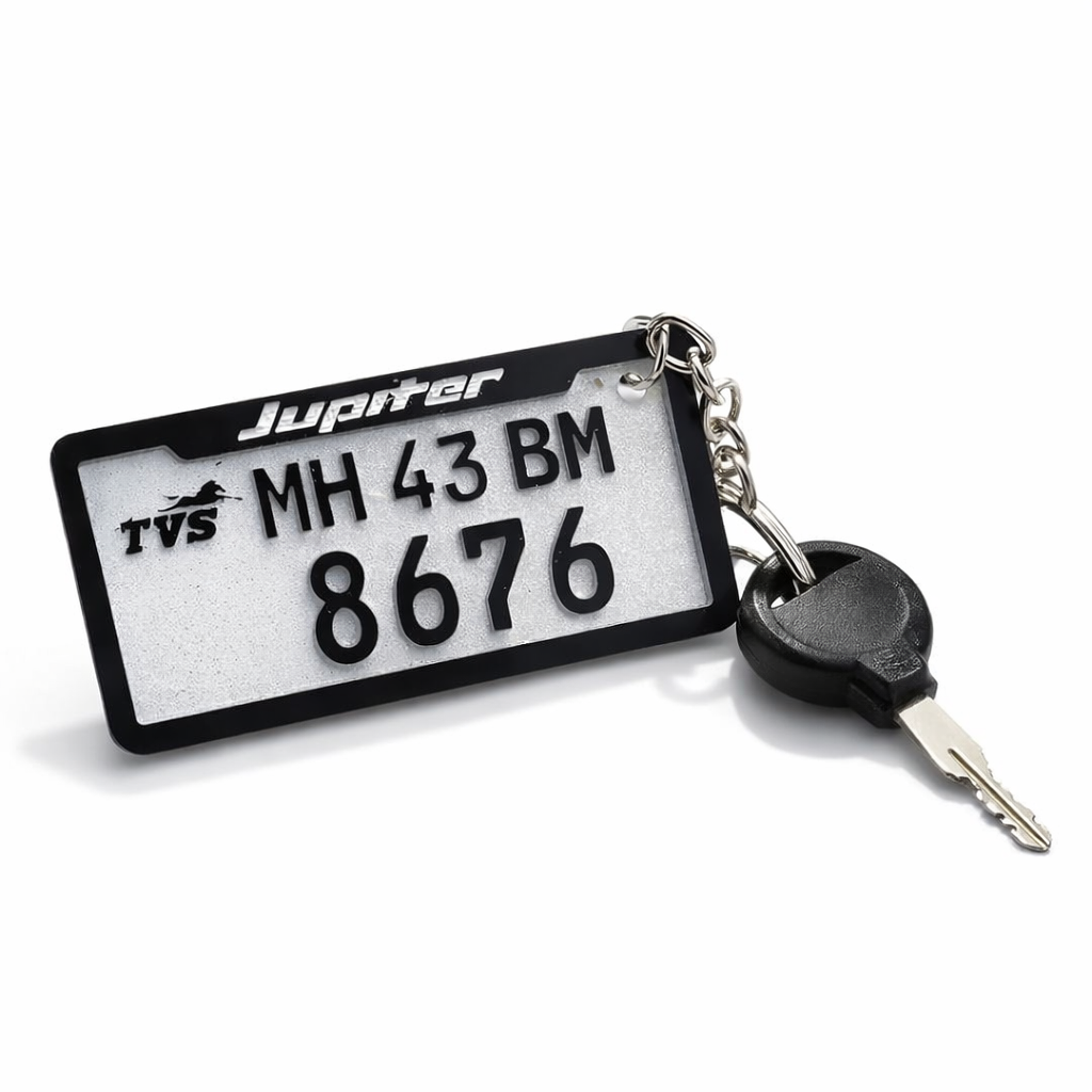 Personalized Vehicle Number Plate Keychain