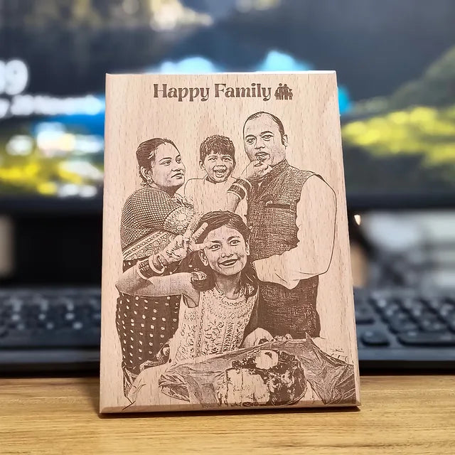 Customized Wooden Photo Frame with Name & Message