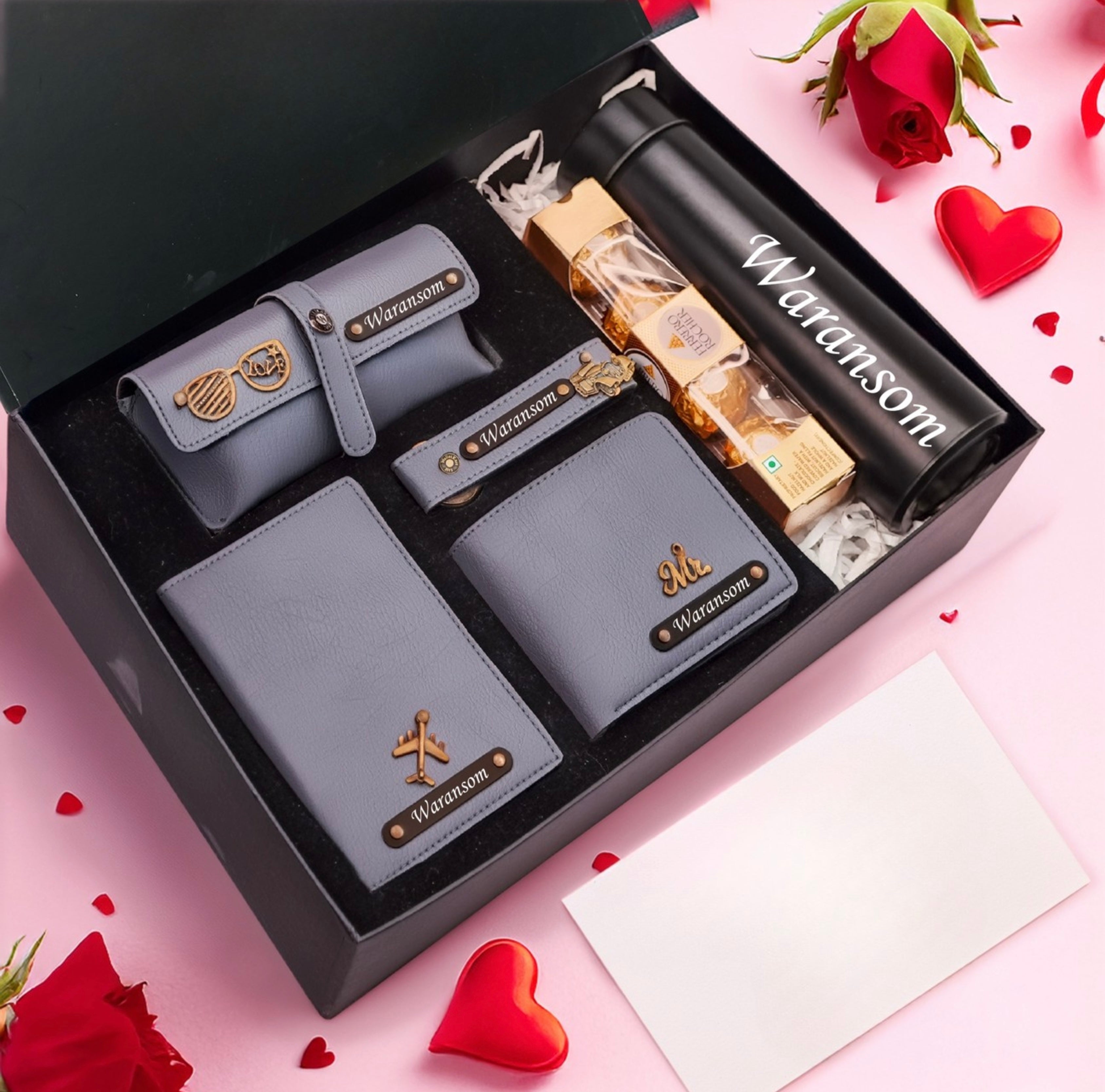 Personalized Men’s Gift Hamper – Wallet Combo with Name Engraving