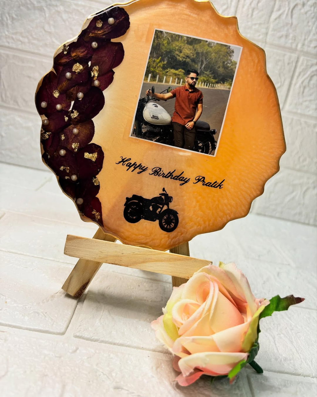 Customized Mini Resin Photo Frame with Photo & Name