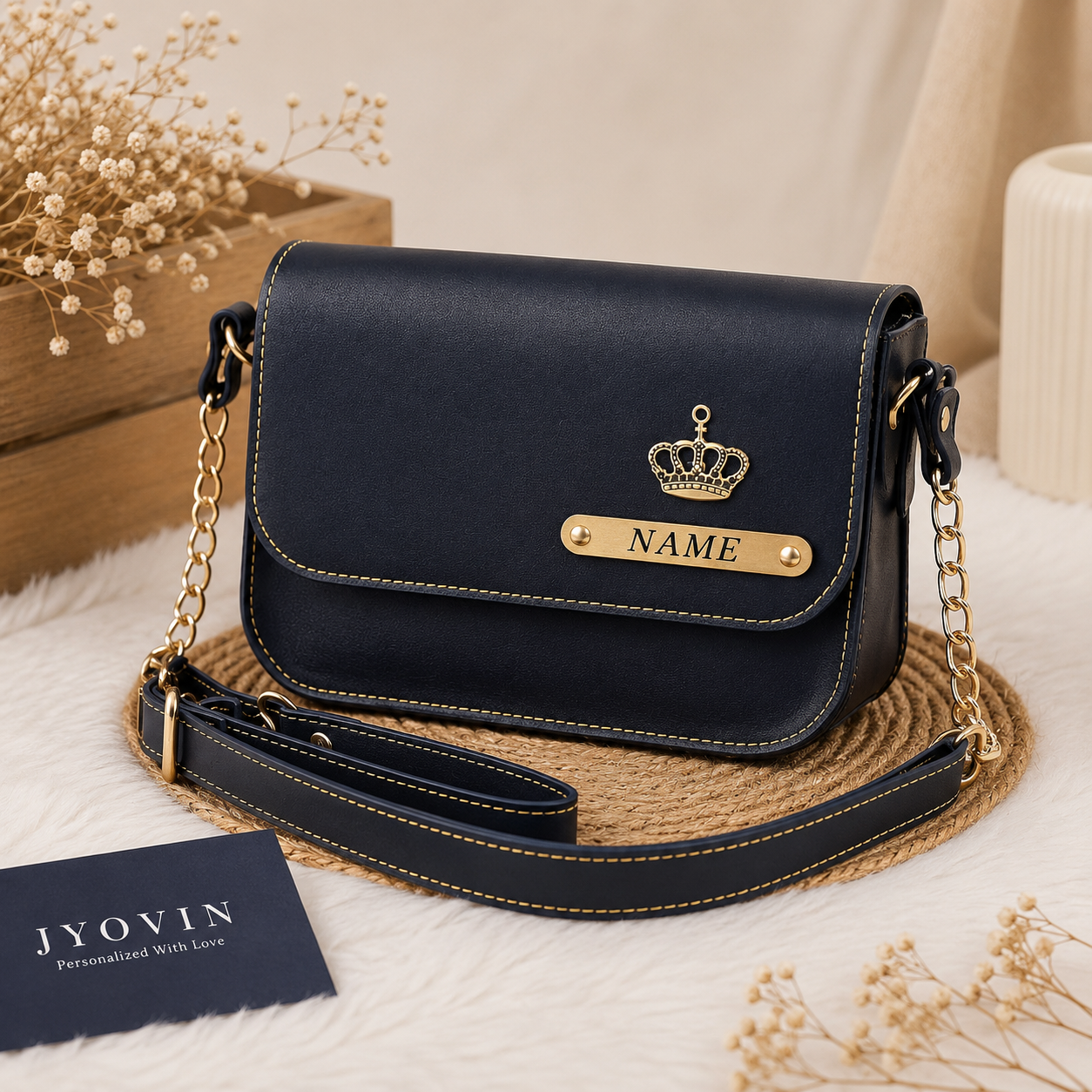 Personalized Sling Bag – Custom Name & Charm