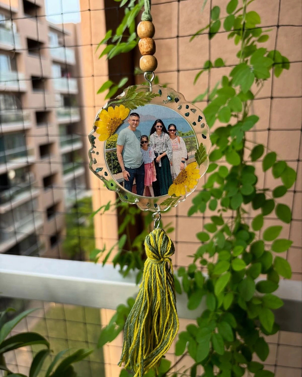 Personalized Resin Photo Car Hanger | Custom Family Photo Hanging