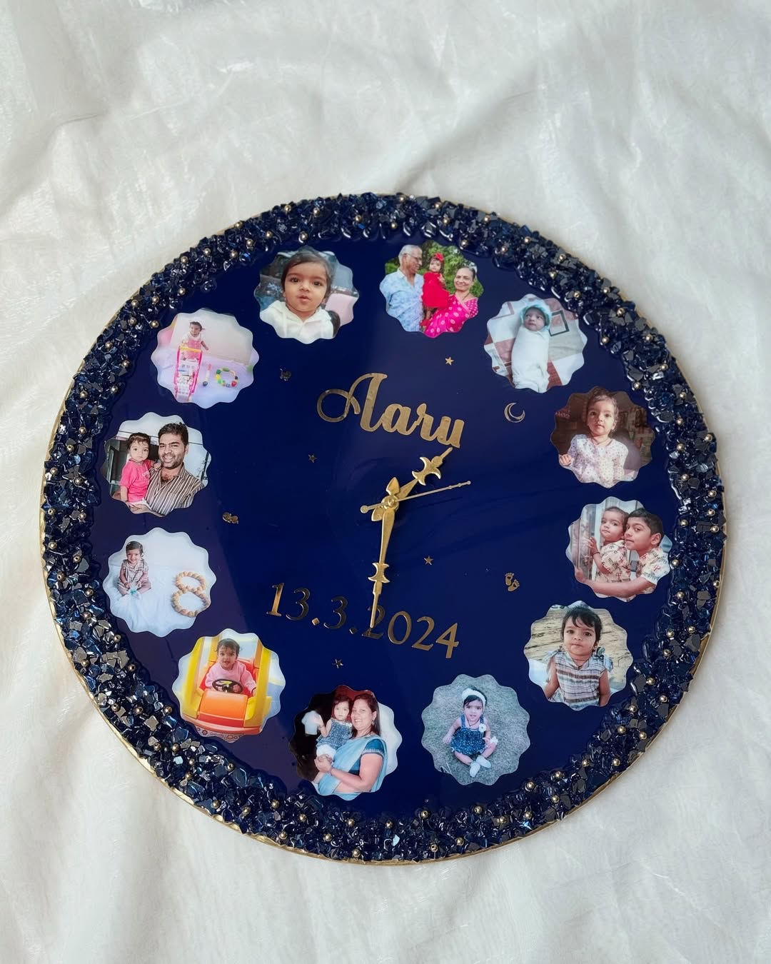 Resin Wall Clock of Your Photos