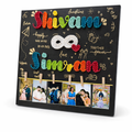 Personalized String Art Photo Board with Names & Photos