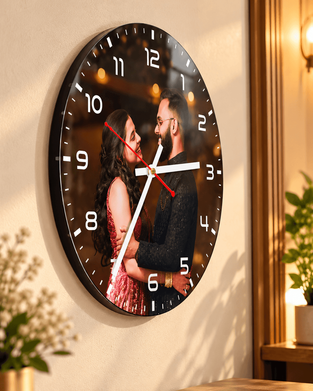 Personalized Photo Wall Clock – Custom Acrylic Clock | Jyovin