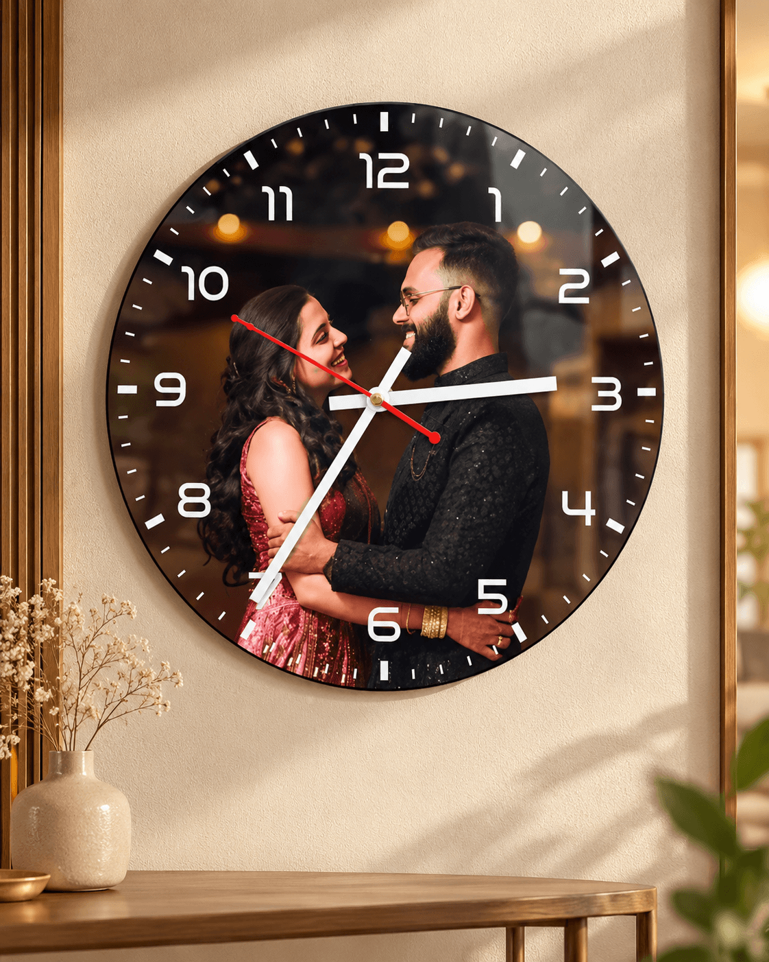 Personalized Photo Wall Clock – Custom Acrylic Clock | Jyovin