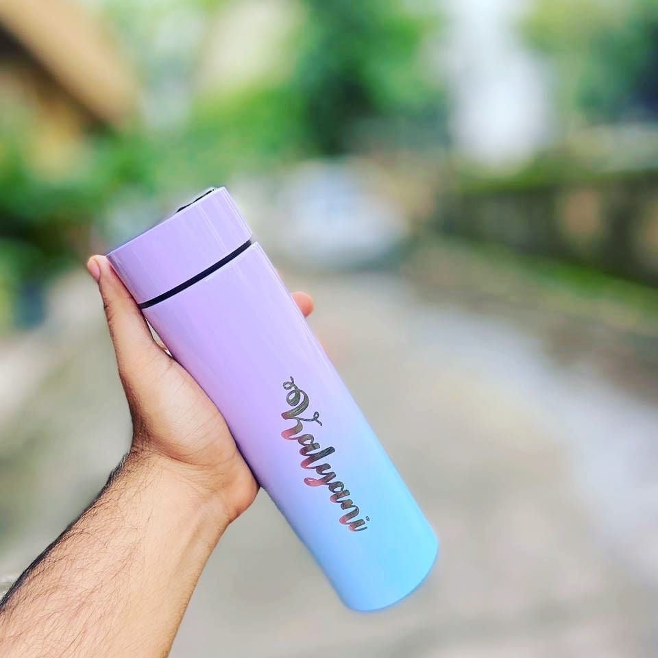 Personalized Gradient Stainless Steel Water Bottle – Custom Name Gift