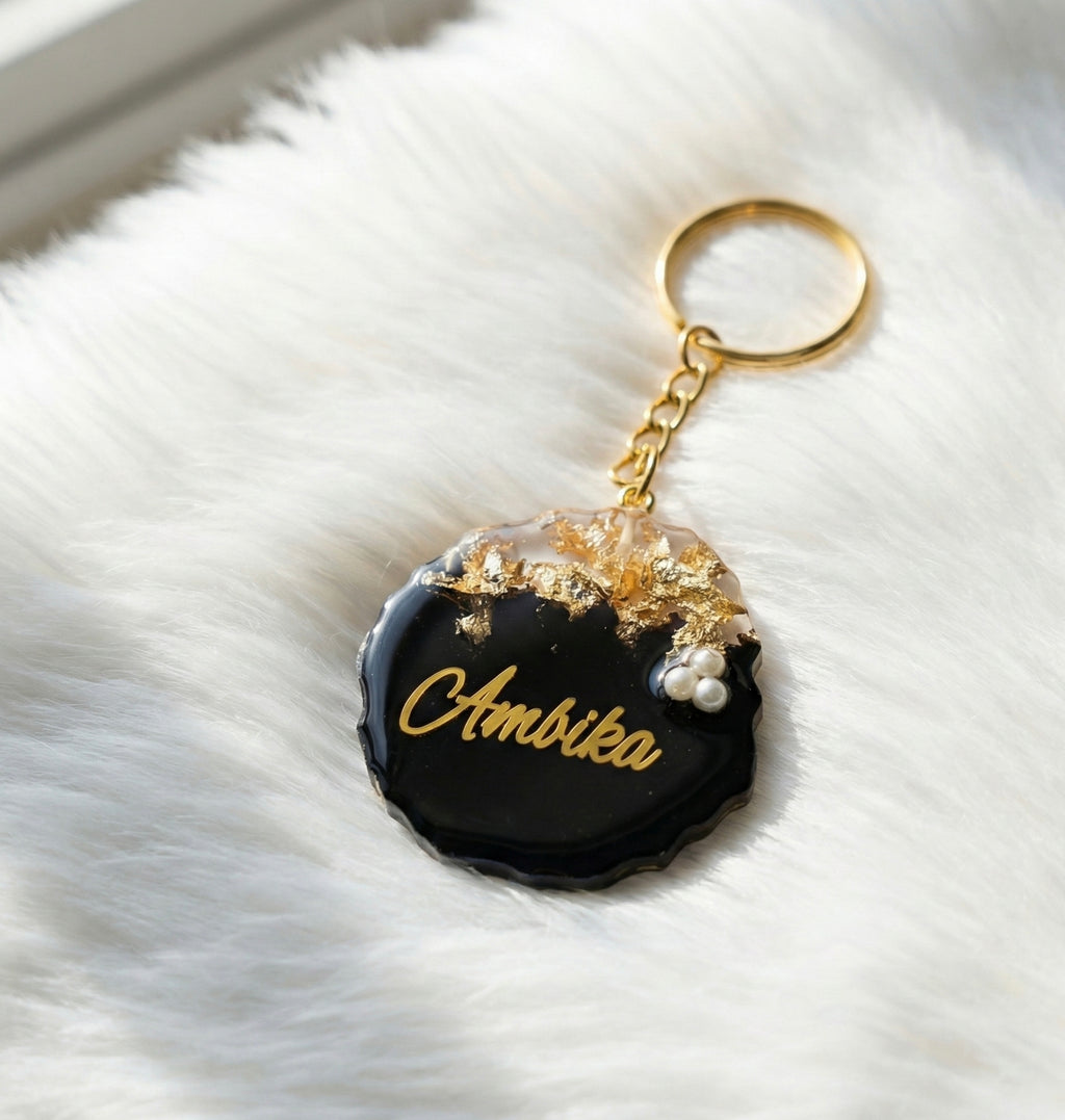 Resin Bid Keychain