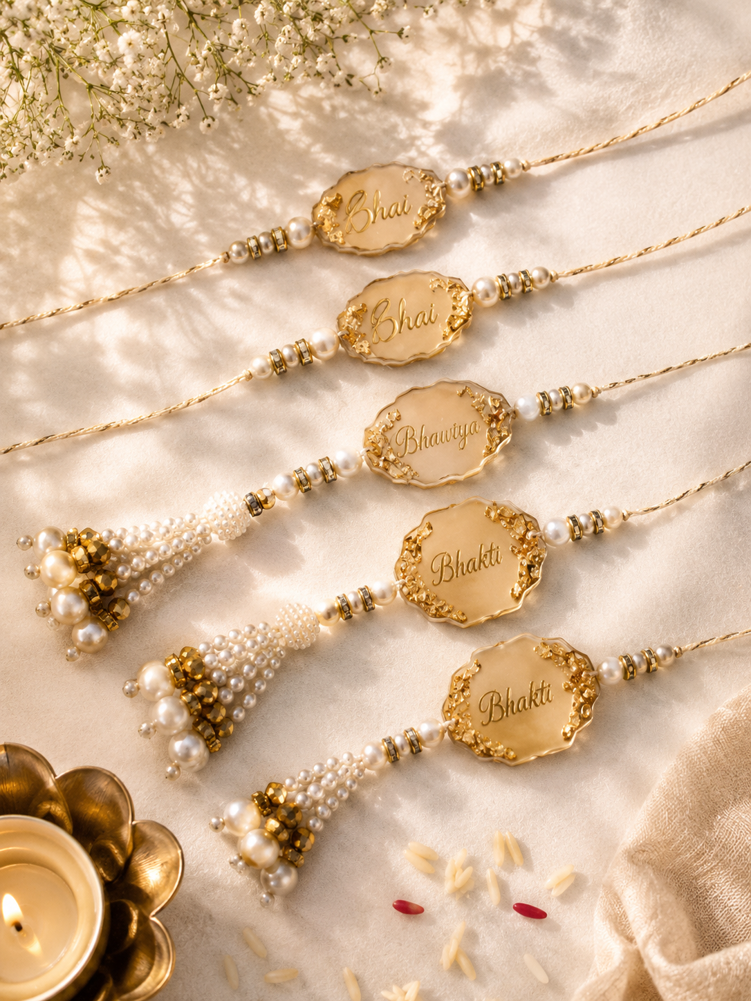 Personalized Resin Rakhi – Custom Name Rakhi