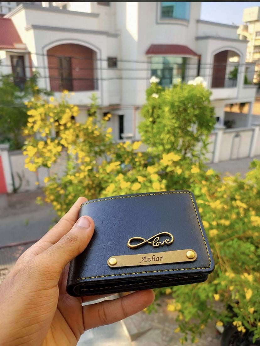 Personalized Premium Men’s Wallet with Custom Name & Charm