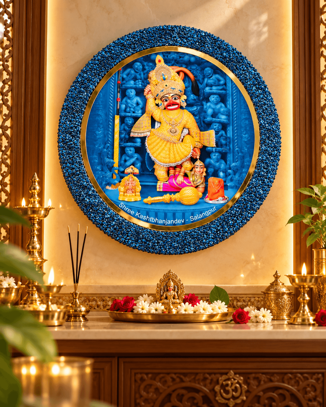 Kashtbhanjan Dev Salangpur Premium Epoxy Resin Wall Frame | Custom Sizes