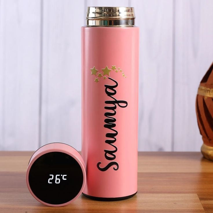 Personalized Name Temperature Bottle – Matte Stainless Steel | Custom Gift