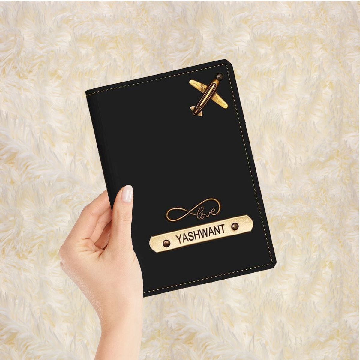 Personalized Leather Passport Cover with Name & Charms | Travel Gift