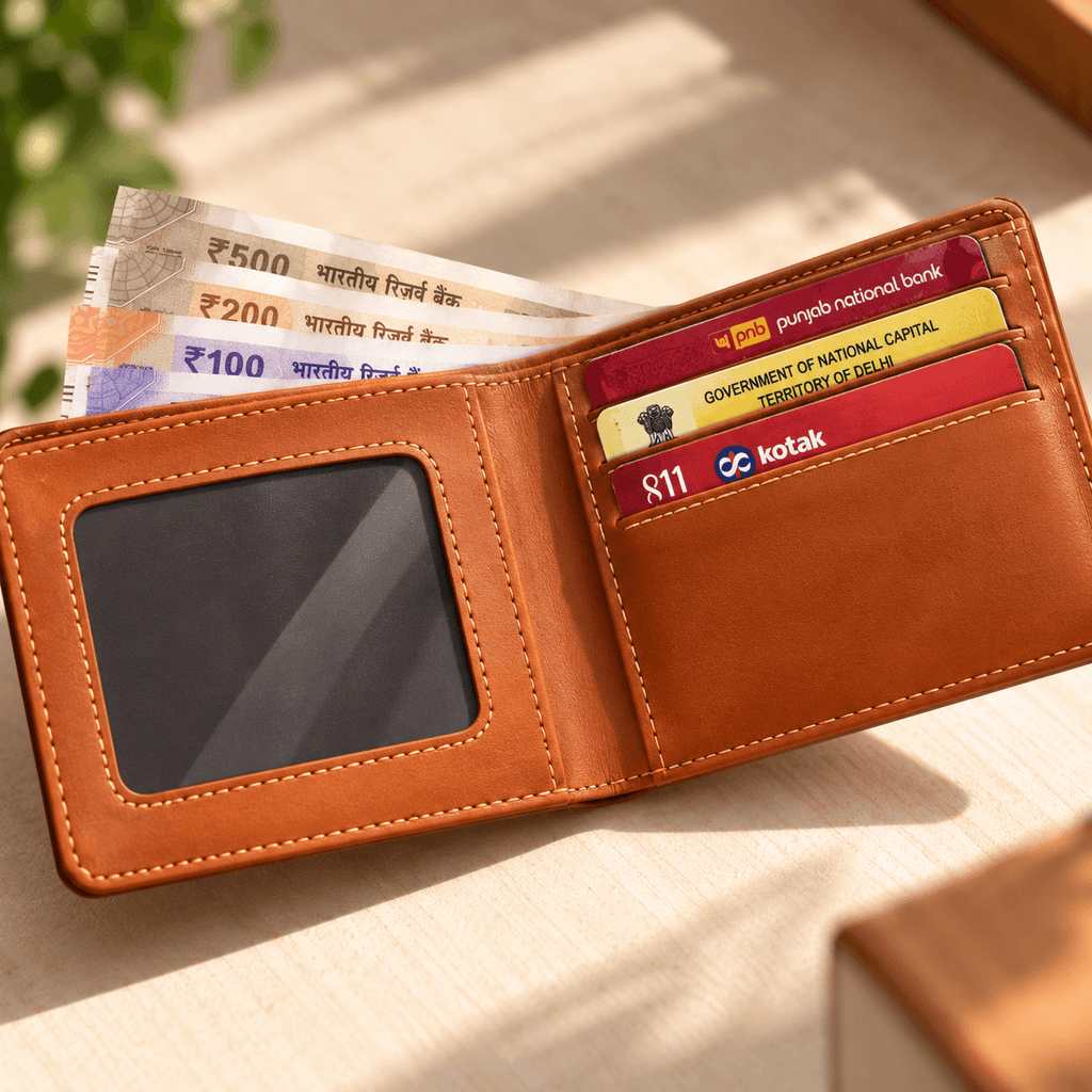 Personalized Premium Men’s Wallet with Custom Name & Charm