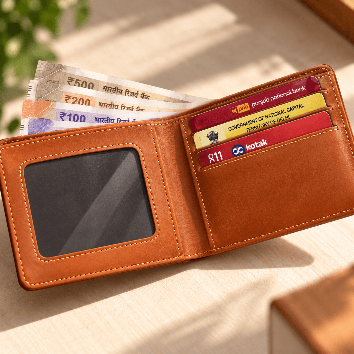 Personalized Premium Men’s Wallet with Custom Name & Charm
